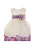 Baby Girls Ivory Multi Color Satin Floating Petals Sash Flower Girl Dress 6-24M - SophiasStyle.com